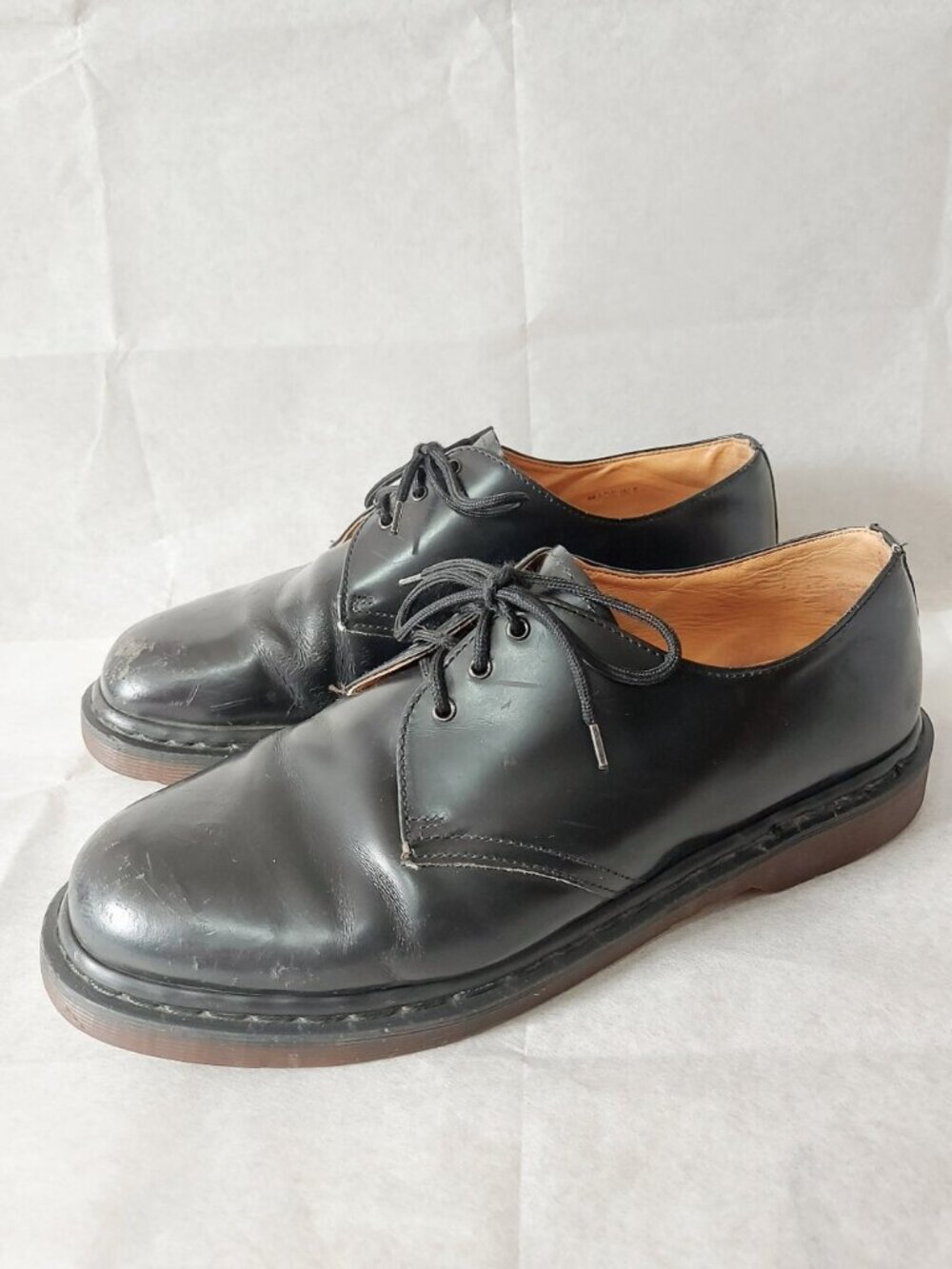 Dr Martens 1461 Vintage Chunky Oxford Women Size 10 Black Leather Lace-Up Shoes